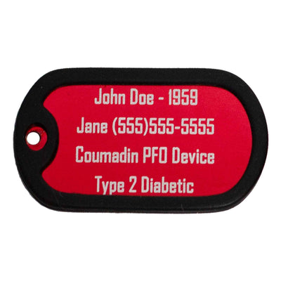Medical ID tag with emergency info