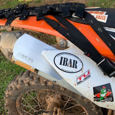 Green Chile Adventure Gear Chilly Heat Shield on KTM 500 EXC