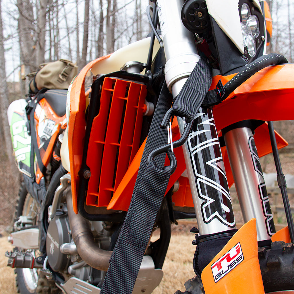 MX Motocross Motorbike Rear Wheel Tie Down System – Straps For Tire