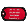 Medical ID tag with emergency info